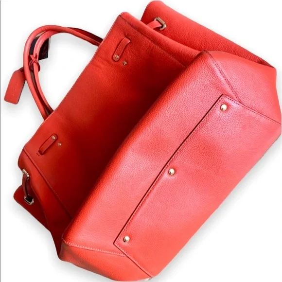 NWOT Coach Refined Pebbled Leather Turnlock Tie Tote - Picture 10 of 14